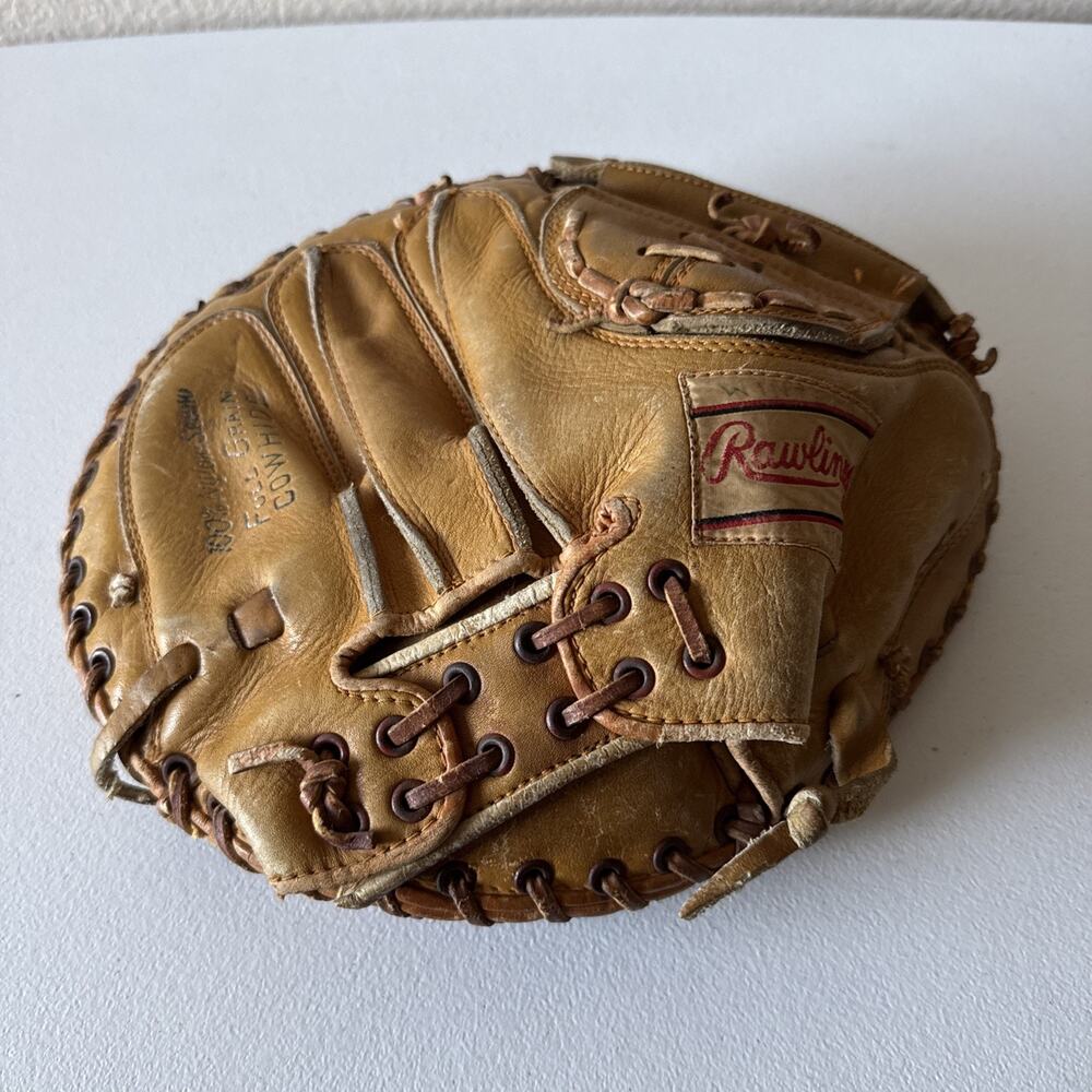 Vintage 1960s Rawlings Catchers Mitt MJ44 MJ-44 Jim Schaffer Professional Model